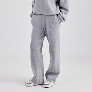 CERNUCCI women’s KNIT WIDE LEG EMBROIDERED JOGGER